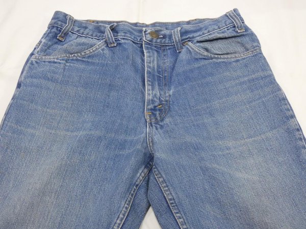 画像4: 70s UNKNOWN FLARE BOOTS CUT DENIM PANTS (4)