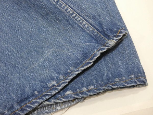 画像9: 70s UNKNOWN FLARE BOOTS CUT DENIM PANTS (9)