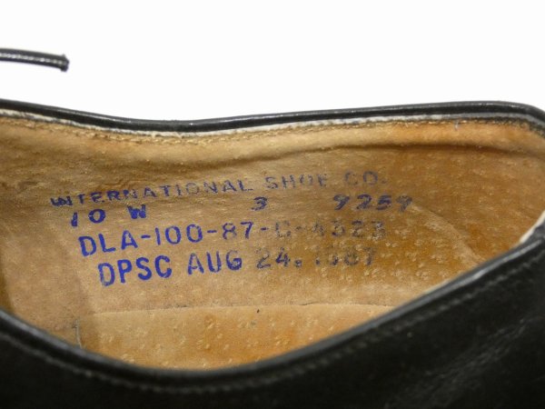 画像9: 80s US NAVY USN OXFORD SERVICE SHOES 10 W (9)