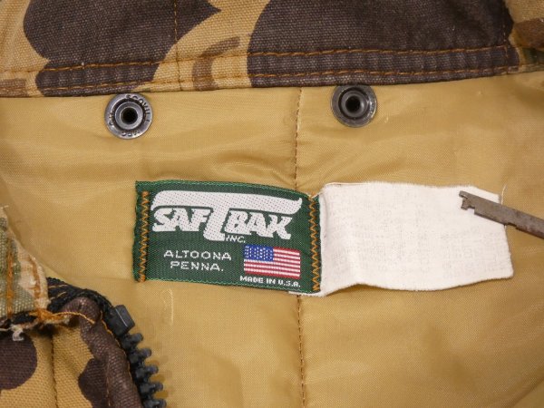 画像3: 80s SAFTBAK DUCK HUNTER CAMO QUILTING HUNTING JACKET (3)