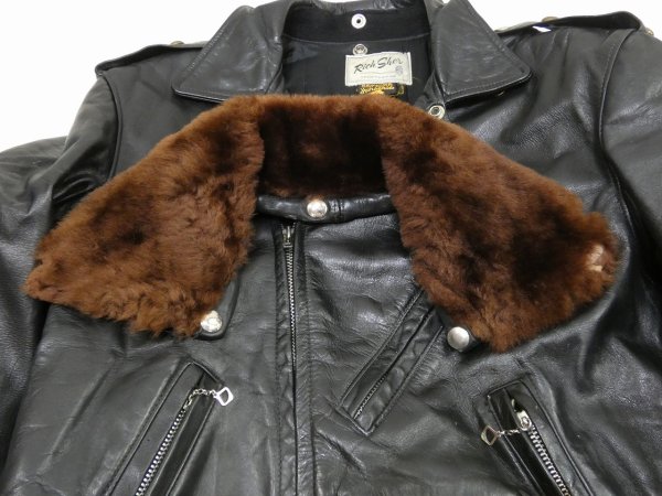 画像10: 50s Rich Sher HORSE HIDE DOUBLE RIDERS MOTOCYCLE JACKET (10)