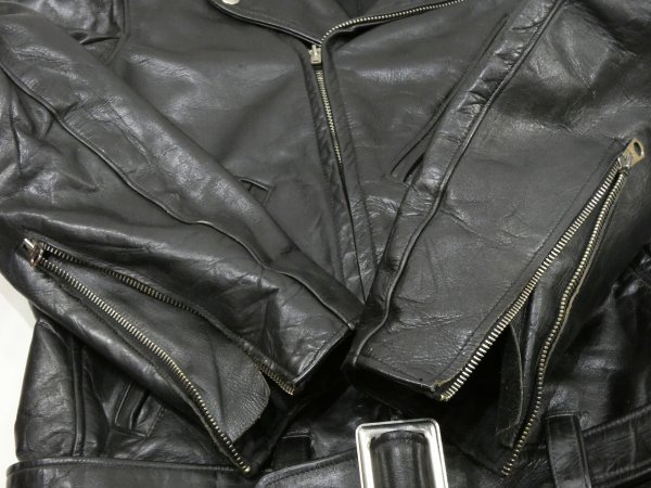 画像13: 50s Rich Sher HORSE HIDE DOUBLE RIDERS MOTOCYCLE JACKET (13)