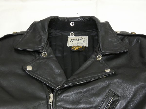 画像6: 50s Rich Sher HORSE HIDE DOUBLE RIDERS MOTOCYCLE JACKET (6)