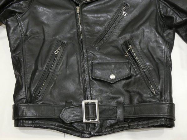 画像9: 50s Rich Sher HORSE HIDE DOUBLE RIDERS MOTOCYCLE JACKET (9)