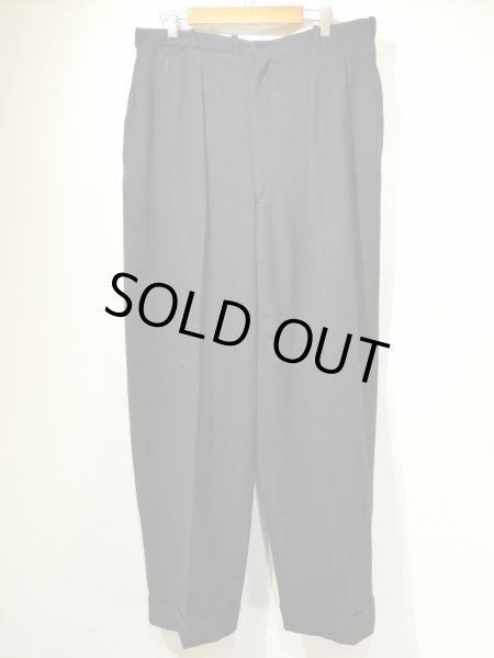 画像1: 50s UNKNOWN TWO TUCK WOOL SLACKS PANTS (1)