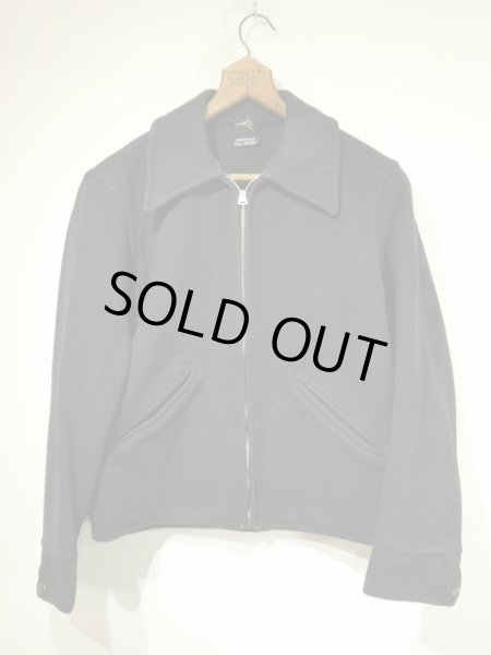 画像1: 30s UNKNOWN GROMMET ZIPPER WOOL SPORTS JACKET (1)