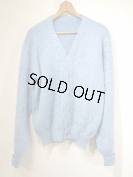 画像1: 60s UNKNOWN SHAGGY MOHAIR CARDIGAN FIT LIKE A LARGE (1)