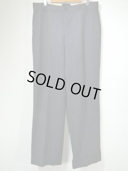画像1: 30s UNKNOWN LATTICE WOOL TROUSERS PANTS SLACKS with NRA CODE (1)