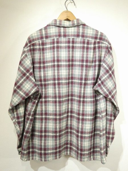 画像2: 90s Pendleton OMBRE SHADOW CHECK WOOL BOX SHIRT MADE IN USA (2)