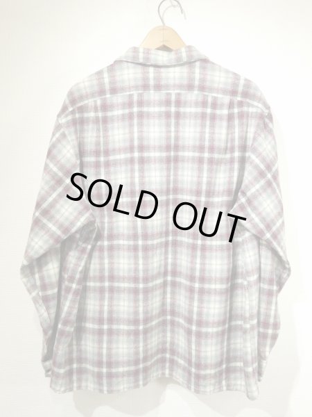 画像2: 90s Pendleton OMBRE SHADOW CHECK WOOL BOX SHIRT MADE IN USA (2)