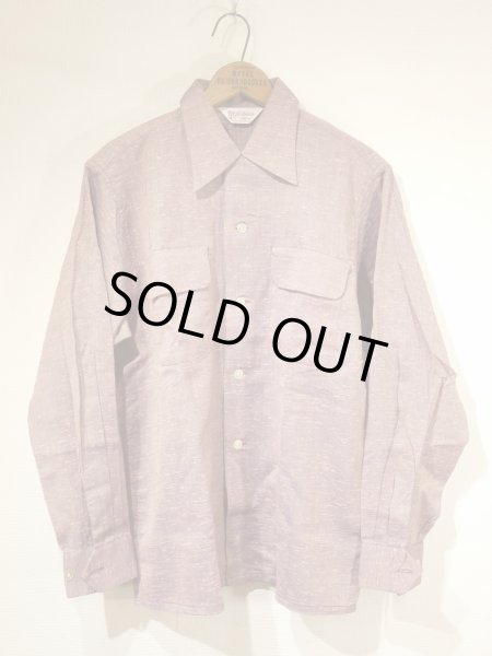 画像1: 50s Sportswear BORDER NEP RAYON BOX SHIRT DEAD STOCK  (1)