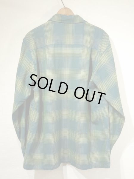 画像2: 60s Penney's TOWNCRAFT Plus GLADATION PLAID WOOL LOOP COLLAR BOX SHIRT (2)