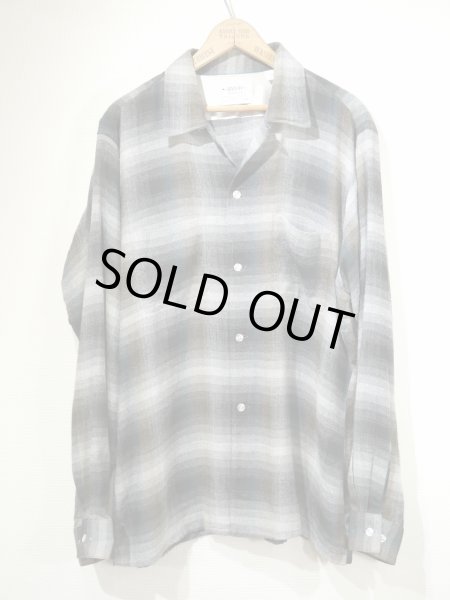 画像1: 60s ARROW CHEVELLA OMBRE SHADOW CHECK RAYON OPEN COLLAR BOX SHIRT L (1)