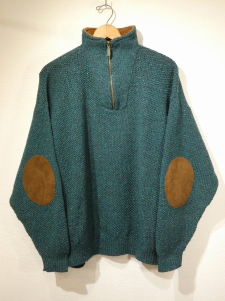 画像1: 80s REI HALF ZIP COLOR NEP KNIT SWEATER MADE IN USA (1)