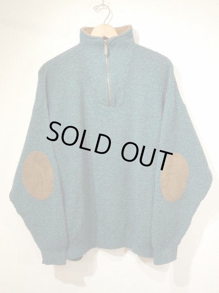 画像1: 80s REI HALF ZIP COLOR NEP KNIT SWEATER MADE IN USA (1)
