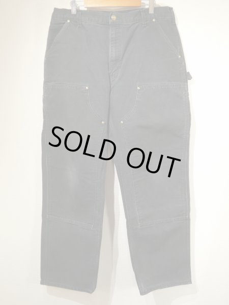 画像1: 10s Carhartt DOUBLE KNEE BLACK DUCK WORK PANTS MADE IN USA (1)
