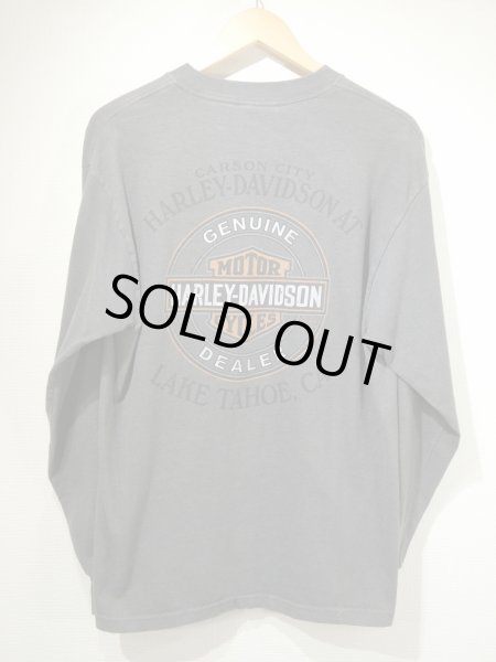 画像2: 00s Hanes HARLEY DAVIDSON FLAME FULL PRINT LONG SLEEVE L/S T-SHIRT MADE IN USA (2)