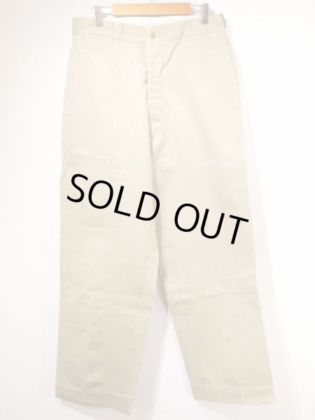画像1: 50s US ARMY COTTON UNIFORM TWILL KHAKI CHINO TROUSERS PANTS (1)