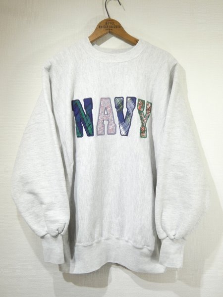 画像1: 90s I.A.Bedford REVERSE WEAVE STYLE SWEAT US NAVY MADE IN USA (1)