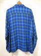 画像2: 50s Drayton BLOCK CHECK RAYON OPEN COLLAR BOX SHIRT (2)