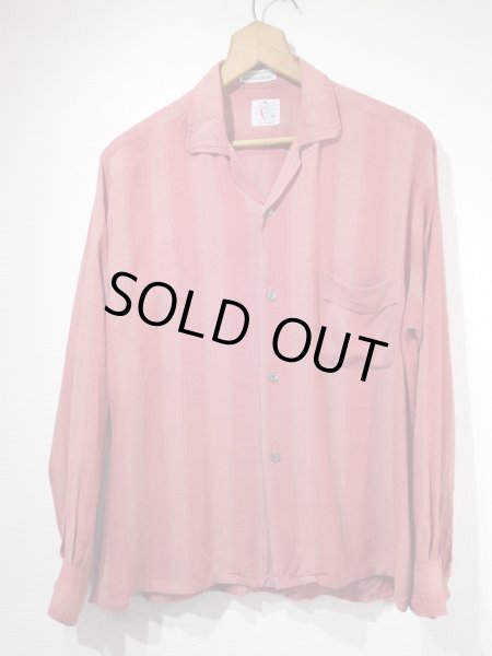 画像1: 60s B.V.D OMBRE GRADATION RAYON SHIRT  (1)