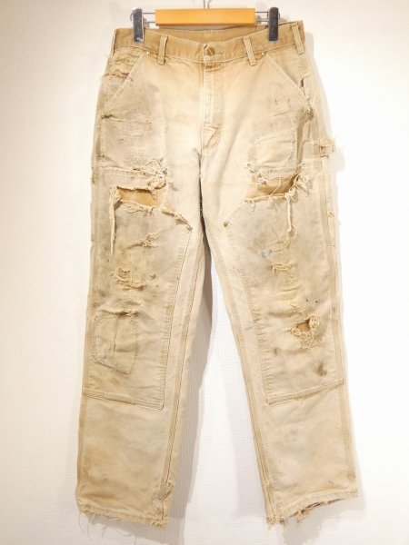 画像1: 10s Carhartt DOUBLE KNEE DUCK PAINTER WORK PANTS MADE IN USA DISTRESSED (1)
