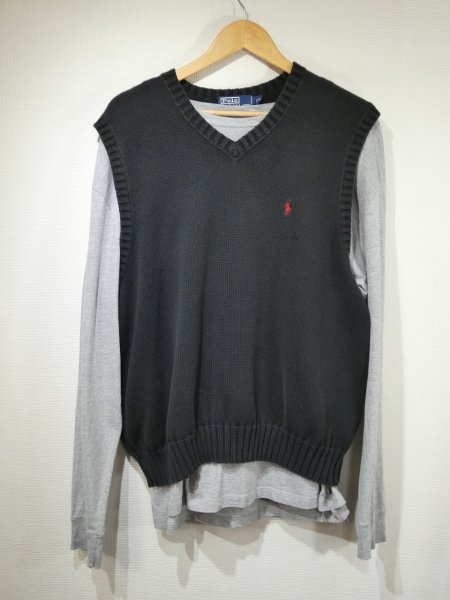 画像3: 90s Polo Ralph Lauren COTTON KNIT VEST (3)