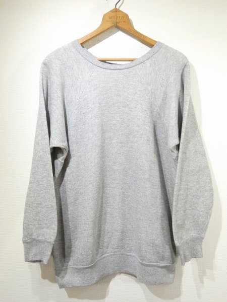 画像1: 60s UNKNOWN ALL COTTON BLANK OLD SWEAT (1)