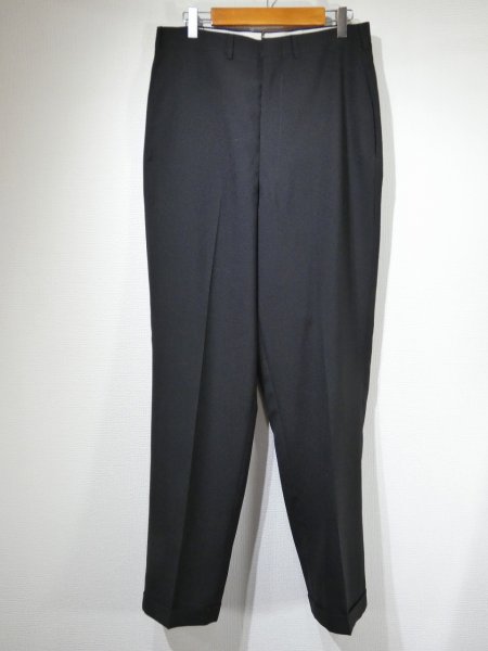 画像1: 70s UNKNOWN BLACK TAPARED SLACKS (1)