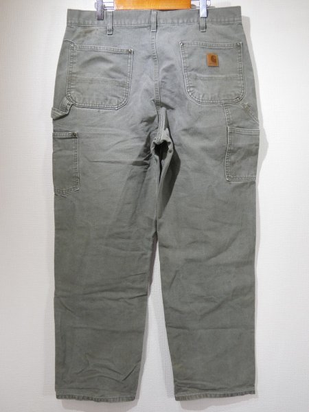 画像2: 10s Carhartt DOUBLE KNEE DUCK PAINTER WORK PANTS MOSS GREEN (2)