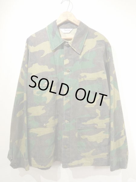 画像1: 70s Key IMPERIAL WOODLAND CAMO HUNTING CHORE JACKET COVERALL (1)