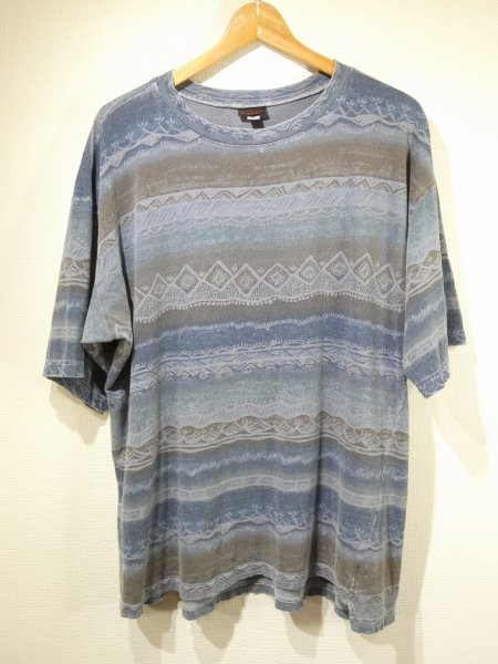 画像1: 80s Gramicci BORDER ALLOVER PRINT T-SHIRT MADE IN USA (1)