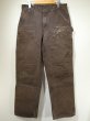 画像1: 10s Carhartt DOUBLE KNEE DUCK PAINTER WORK PANTS DARK BROWN MADE IN USA (1)