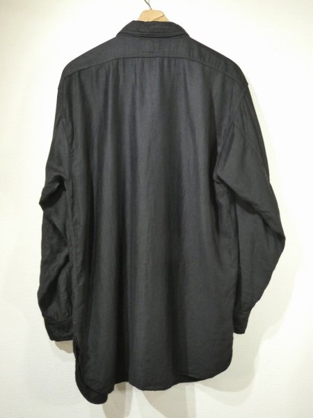 画像2: 〜 30s INVINCIBLE BLACK COTTON SATIN WORK SHIRT (2)