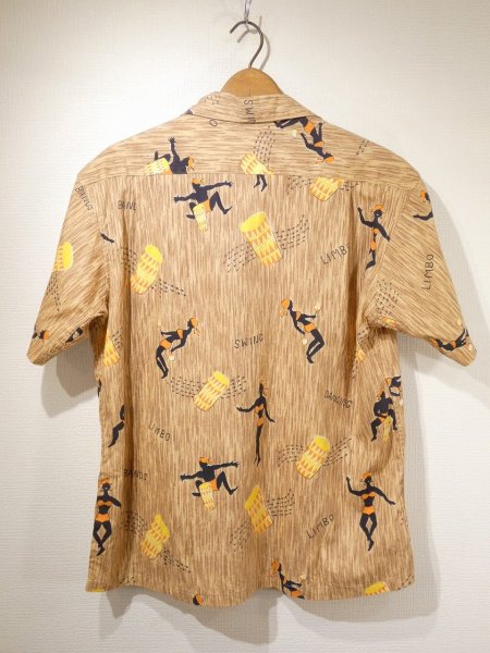 画像2: 60s LEE'S LINBO DANCE PRINT LOOP COLLAR COTTON S/S SHIRT (2)