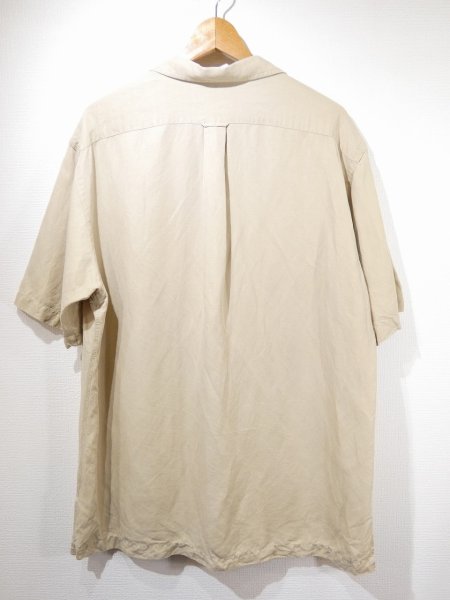 画像2: 90s 00s Polo Ralph Lauren CALDWELL BIG POLO LINEN SILK OPEN COLLAR S/S SHIRT  (2)