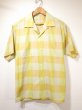 画像1: 60s UNKNOWN LOOP COLLAR BLOCK CHECK COTTON S/S SHIRT (1)