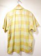 画像2: 60s UNKNOWN LOOP COLLAR BLOCK CHECK COTTON S/S SHIRT (2)