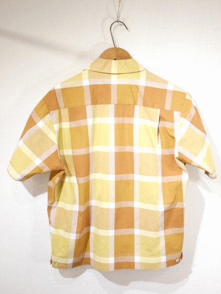 画像2: 60s TOWNLINE BLOCK CHECK SHIRT JAC DESIGN LOOP COLLAR S/S SHIRT (2)