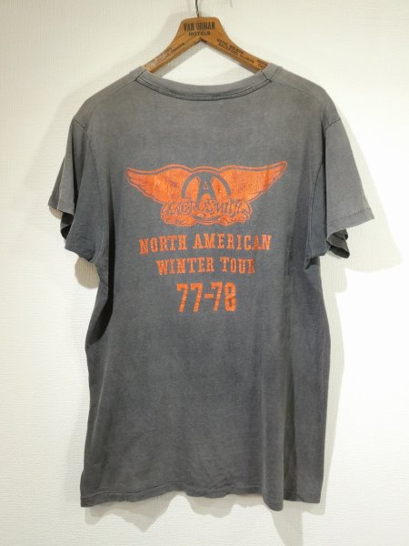 画像1: 70s SEE FACTOR AERO SMITH TOUR BAND T-SHIRT SUPER FADE (1)