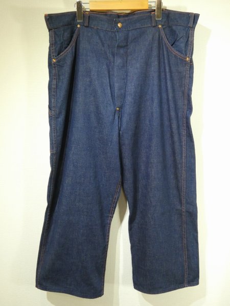 画像1: 40s Model DENIM PAINTER WORK PANTS with CROTCH RIVET (1)