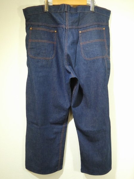 画像2: 40s Model DENIM PAINTER WORK PANTS with CROTCH RIVET (2)