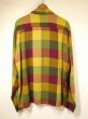 画像2: 60s Britt's BLOCK CHECK RAYON LOOP COLLAR BOX SHIRT (2)
