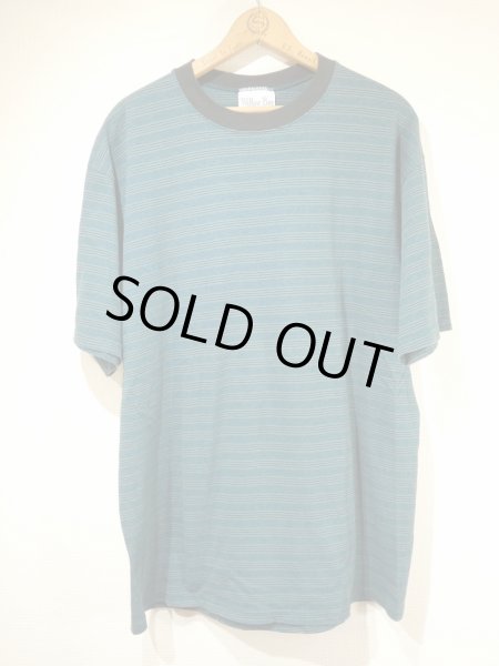 画像1: 80s 90s Willow Bay BORDER STRIPE T-SHIRT MADE IN USA (1)