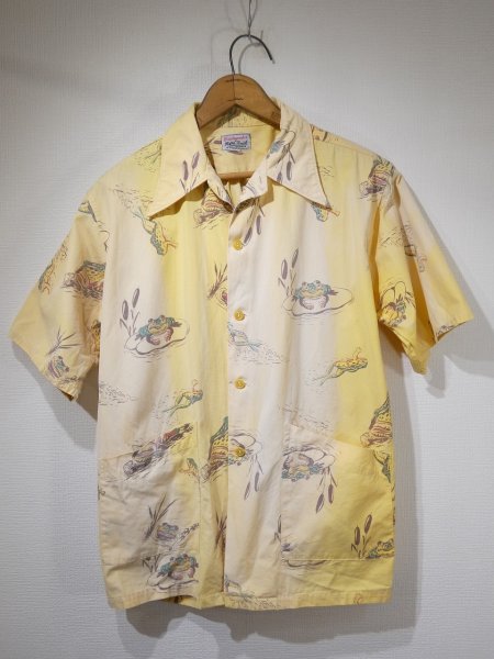 画像1: 40s BEACHCOMBER FROG PRINT RESORT S/S SHIRT (1)