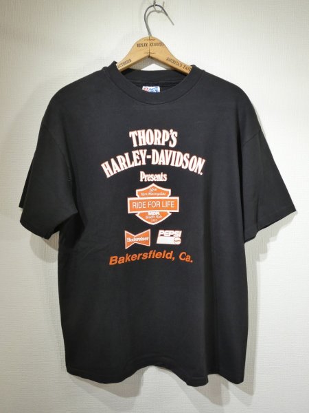 画像1: 90s Hanes HARLEY DAVIDSON DEALER MDA EVENT PRINT T-SHIRT (1)