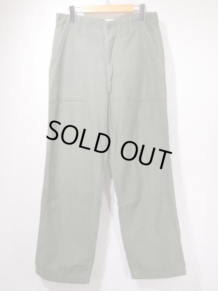 画像1: 70s '70 US ARMY OG-107 UTILITY TROUSERS BAKER PANTS  (1)