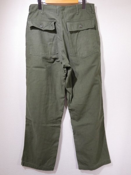 画像2: 70s '70 US ARMY OG-107 UTILITY TROUSERS BAKER PANTS  (2)