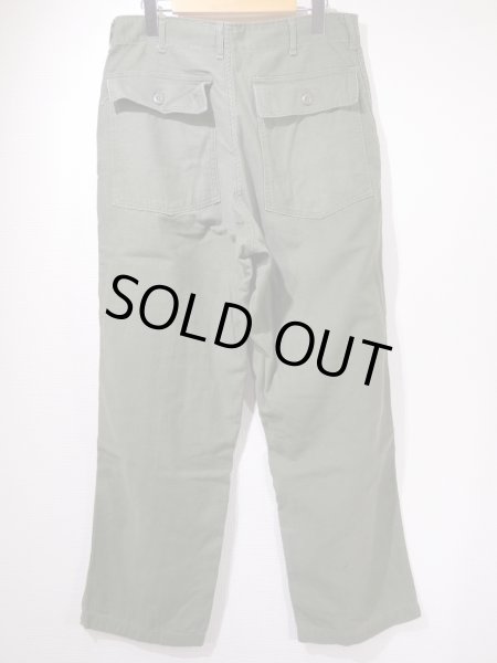 画像2: 70s '70 US ARMY OG-107 UTILITY TROUSERS BAKER PANTS  (2)