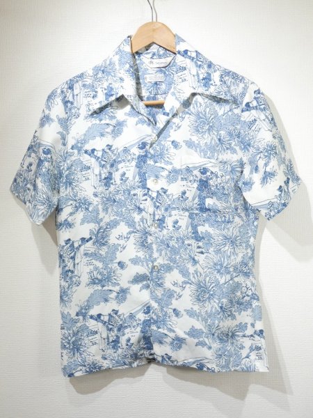 画像1: 70s Mr.California JAPANESE ORIENTAL PATTERN S/S SHIRT (1)
